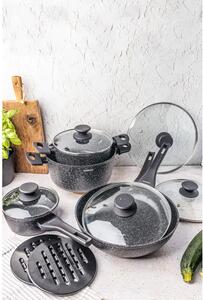 Klausberg KB-7657 Set Posuđa 12 Dijelova – Aluminij, Mramorni Neprianjajući Premaz, Indukcija