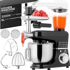 Retoo CookMaster OR1104 Planetarni Kuhinjski Robot 5-u-1 – 6 L, Blender, Mašina za Mljevenje Mesa