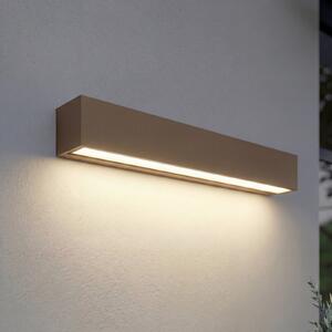 Lucande Lengo vanjska zidna LED svjetiljka, 50 cm, smeđa, svjetlo usmjereno, Smeđa / hrđa, Aluminij