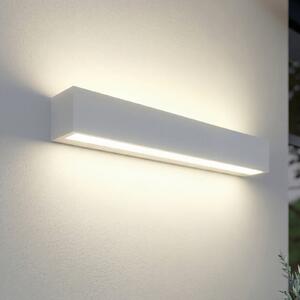 Lucande Lengo vanjska zidna LED svjetiljka, 50 cm, bijela, prema gore/dolje,, Bijela, Aluminij