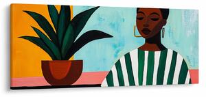 Slika - Žena s cvijetom (120x50 cm)