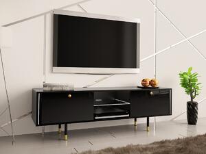 TV stol Merced C100Crna, Sjajno crna, 160x53x40cm