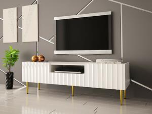 TV stol Merced B126Bijela, Sjajno bijela, 160x51x40cm