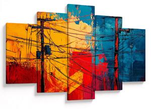 Slika - Apstraktne električne linije (150x105 cm)