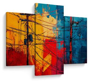 Slika - Apstraktne električne linije (90x60 cm)