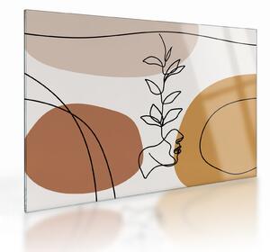 Staklena slika - Boho oblici (70x50 cm)