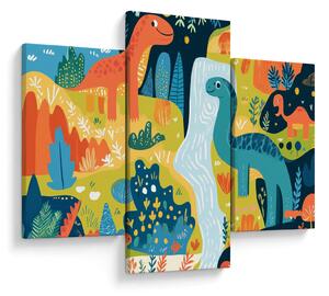 Slika - Veseli dinosauri (90x60 cm)