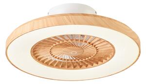 Ventilator za strop s uzorkom drva sa zvjezdanim efektom 60 cm uklj. LED prigušiv s daljinskim upravljačem - Climo