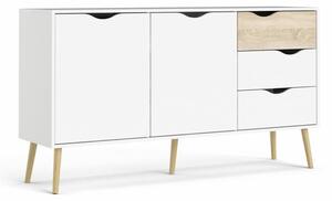 Bijela komoda OSLO 75381 s 3 ladice