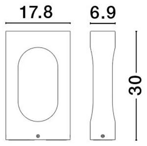 PORTAL VANJSKA STAJAĆA SVJETILJKA LED 13,5W/3000K/890lm/IP54/CRNA NL9002840