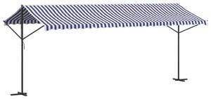 VidaXL Samostojeća tenda plavo-bijela 600 x 300 cm od tkanine i čelika