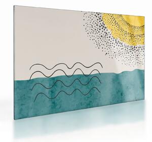 Staklena slika - Apstraktna Staklena slika plaže N⁰1 (70x50 cm)