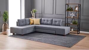 Atelier Del Sofa Kutna garnitura na razvlačenje, Sivo, Manama Corner Sofa Bed Left - Grey