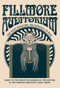 Ilustracija Fillmore Auditorium Psychedelic, Retrodrome