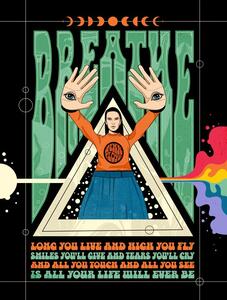 Ilustracija Breathe Lyrics Psychedelic, Retrodrome