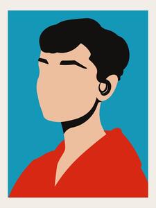 Ilustracija Audrey Hepburn Minimalist Pop Art, Retrodrome