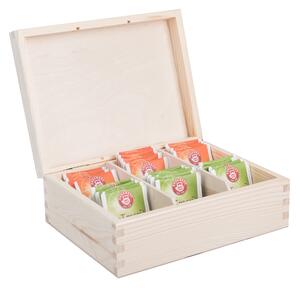 AtmoWood Drvena kutija za čaj (6 odjeljaka)