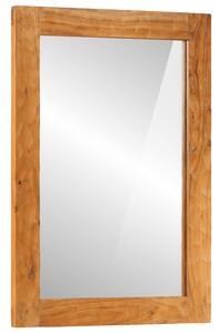 VidaXL Kupaonsko ogledalo 50x70x2,5 cm masivno drvo bagrema i staklo