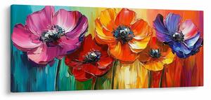 Slika - Pet šarenih cvjetova (120x50 cm)