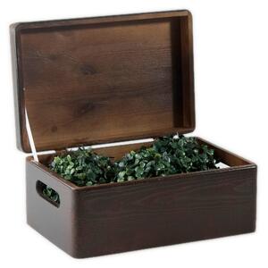 AtmoWood Drvena kutija s poklopcem 30 x 20 x 13,5 cm - smeđa