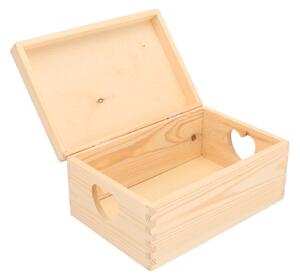 AtmoWood Drvena kutija sa poklopcem i srcima