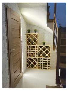 AtmoWood Drvena stalaža za vino mreža 52 x 52 x 25 cm - 1 kom