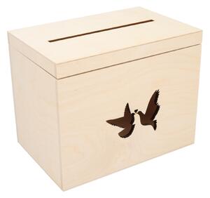 AtmoWood Drvena kutija za vjenčanja golubice