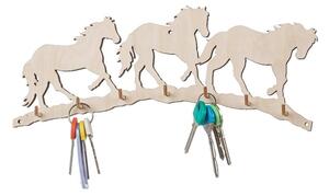 AtmoWood Drvena vješalica za ključeve - konji