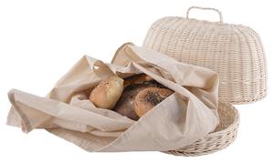 Orion Kutija za kruh ratan + kuhinjska krpa