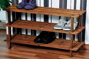 Kesper Tamni stalak za obuću na tri kata - 77 x 26 x 40 cm