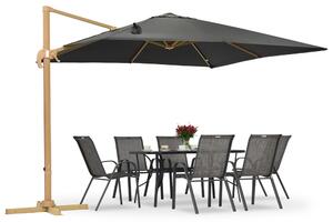 Garden Point Siena 3x3m suncobran nalik drvu s antracit navlakom