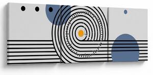 Slika - Minimalistička apstrakcija N⁰1 (sa satom) (90x30 cm)