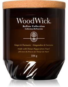 Woodwick Ginger & Turmeric mirisna svijeća s drvenim fitiljem 184 g