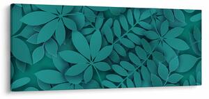 Slika - Tirkizno lišće (120x50 cm)