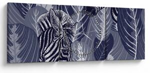 Slika - Plave zebre (sa satom) (90x30 cm)