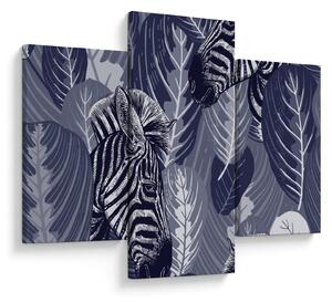 Slika - Plave zebre (90x60 cm)
