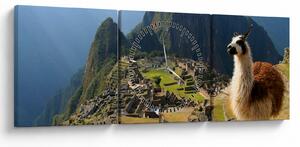 Slika - Lama i Machu Picchu (sa satom) (90x30 cm)