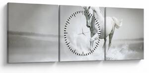Slika - Bijeli konj (sa satom) (90x30 cm)