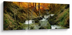 Slika - Šuma (sa satom) (90x30 cm)