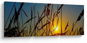 Slika - Zalazak sunca na livadi (sa satom) (90x30 cm)