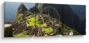 Slika - Lame u Machu Picchu (sa satom) (90x30 cm)