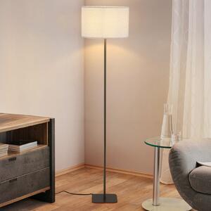 Searchlight Podna lampa Chelsea, smeđa i bijela, visina 150 cm, metal tkanina, Smeđa / hrđa, Dnevni boravak/blagovaonica, Metal