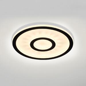 Searchlight LED stropna svjetiljka okruglog oblika, bijela/crna, Ø 35 cm, željezo/akril, prigušiva, Bijela, Dnevni boravak/blagovaonica, Metal