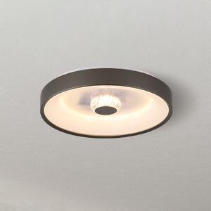 Searchlight LED stropna svjetiljka Polka, latte/bijela, Ø 38 cm, željezo/akril, prigušiva, Smeđa / hrđa, Dnevni boravak/blagovaonica, Metal