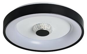 Searchlight LED stropna svjetiljka Polka, crna i bijela, Ø 38 cm, željezo akril, prigušiva, Crno, Dnevni boravak/blagovaonica, Metal