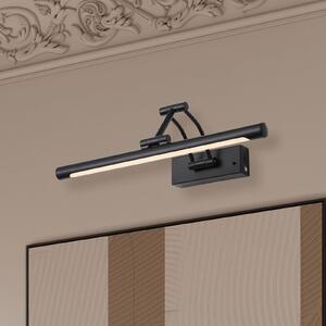 Searchlight Herron LED punjiva zidna lampa, mat crna, širina 43 cm, CCT, prigušiva, Crno, Dnevni boravak/blagovaonica, Metal, Zidna utičnica ispod