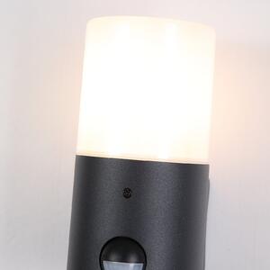Searchlight Cannes vanjska zidna svjetiljka, visina 17 cm, crna i bijela, s jednim, Crno, Aluminij