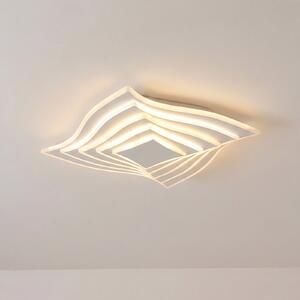 Lindby LED stropna svjetiljka Rebeka, 47x47cm, CCT, daljinski upravljač, prigušiva, Bijela, Dnevni boravak/blagovaonica, Metal