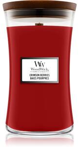 Woodwick Crimson Berries mirisna svijeća s drvenim fitiljem 610 g