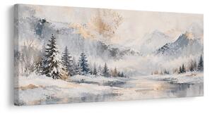 Slika snježni vrhovi nad mirnom površinom